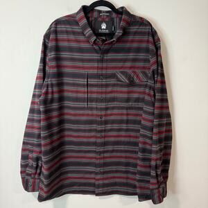 Duluth Trading Co AKHG Men's Boars Nest Shirt Stripe 2XL Tall Red Black